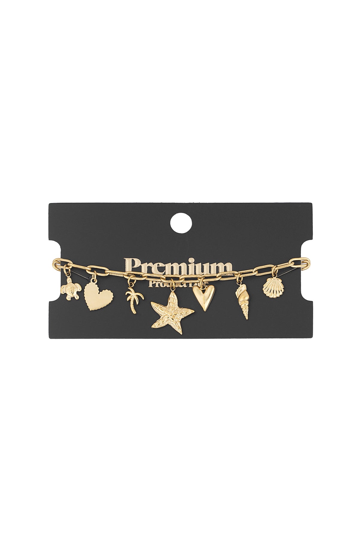 charm-armband strandmädchen - goldfarben