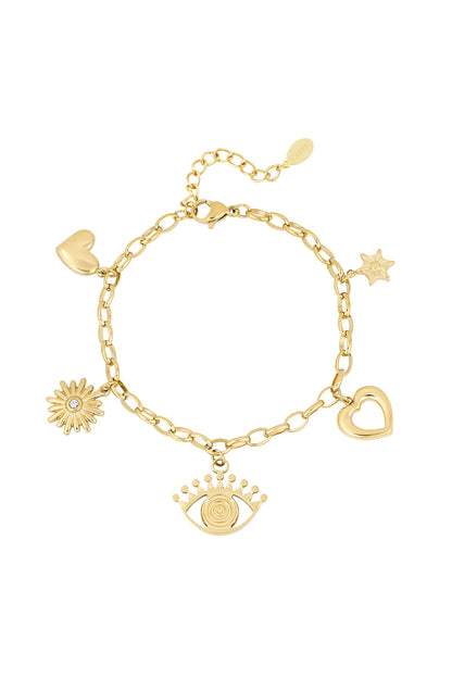 Charm-Wunderland-Armband - Goldfarben