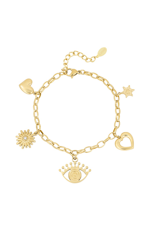 Charm-Wunderland-Armband - Goldfarben
