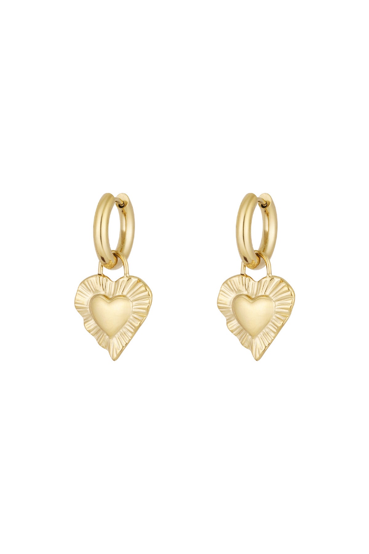 Damen Ohrringe Gib mir Liebe | Edelstahl | Gold & Silber