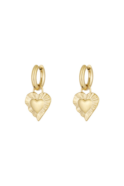 Damen Ohrringe Gib mir Liebe | Edelstahl | Gold & Silber