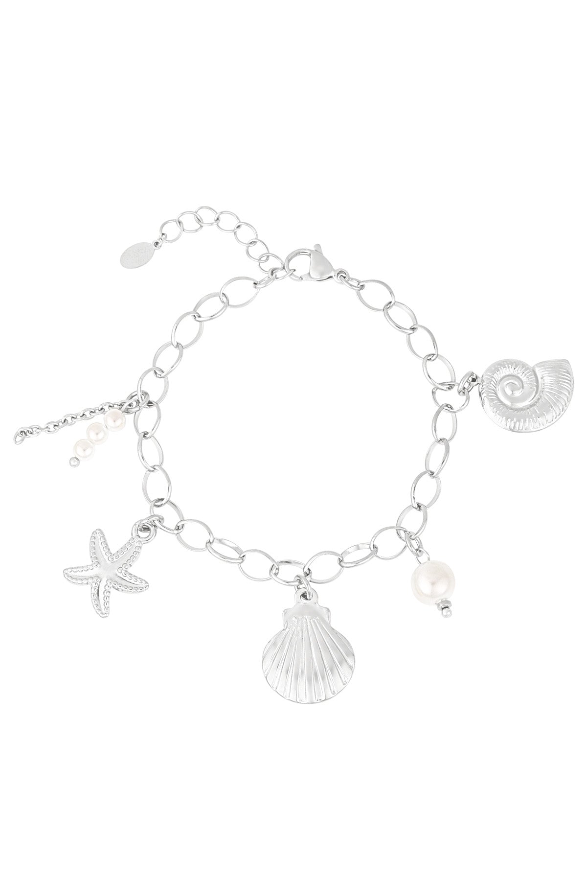beach vibe armband - silberfarben