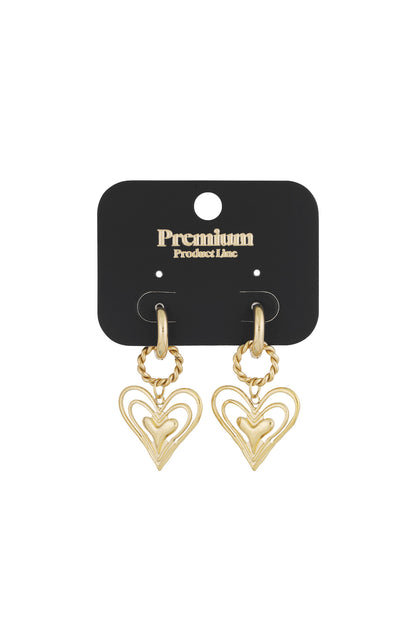 Damen Ohrringe What's Love Herz | Edelstahl 304S | Gold & Silber