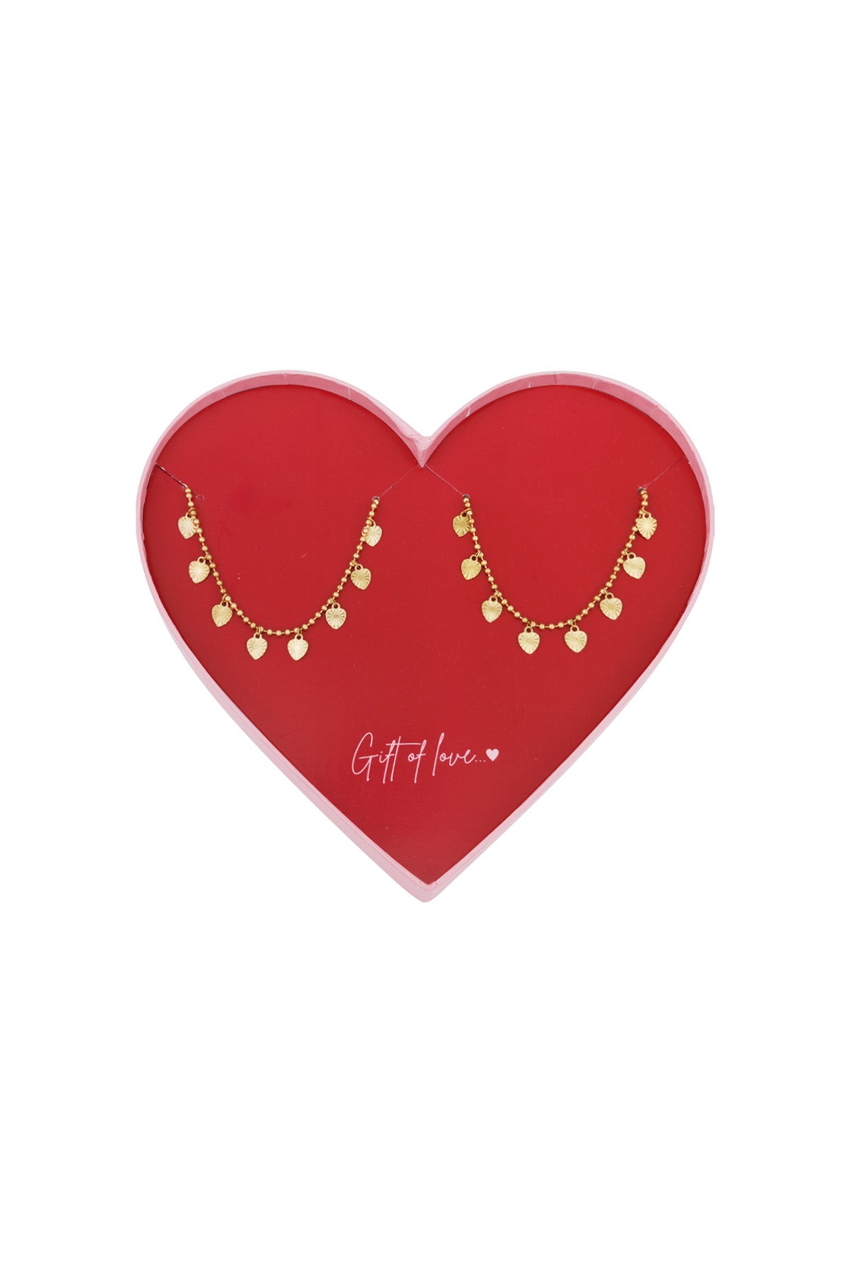 Geschenk der Liebe Edelstahl Mini-Herzen Armbänder - Goldfarben