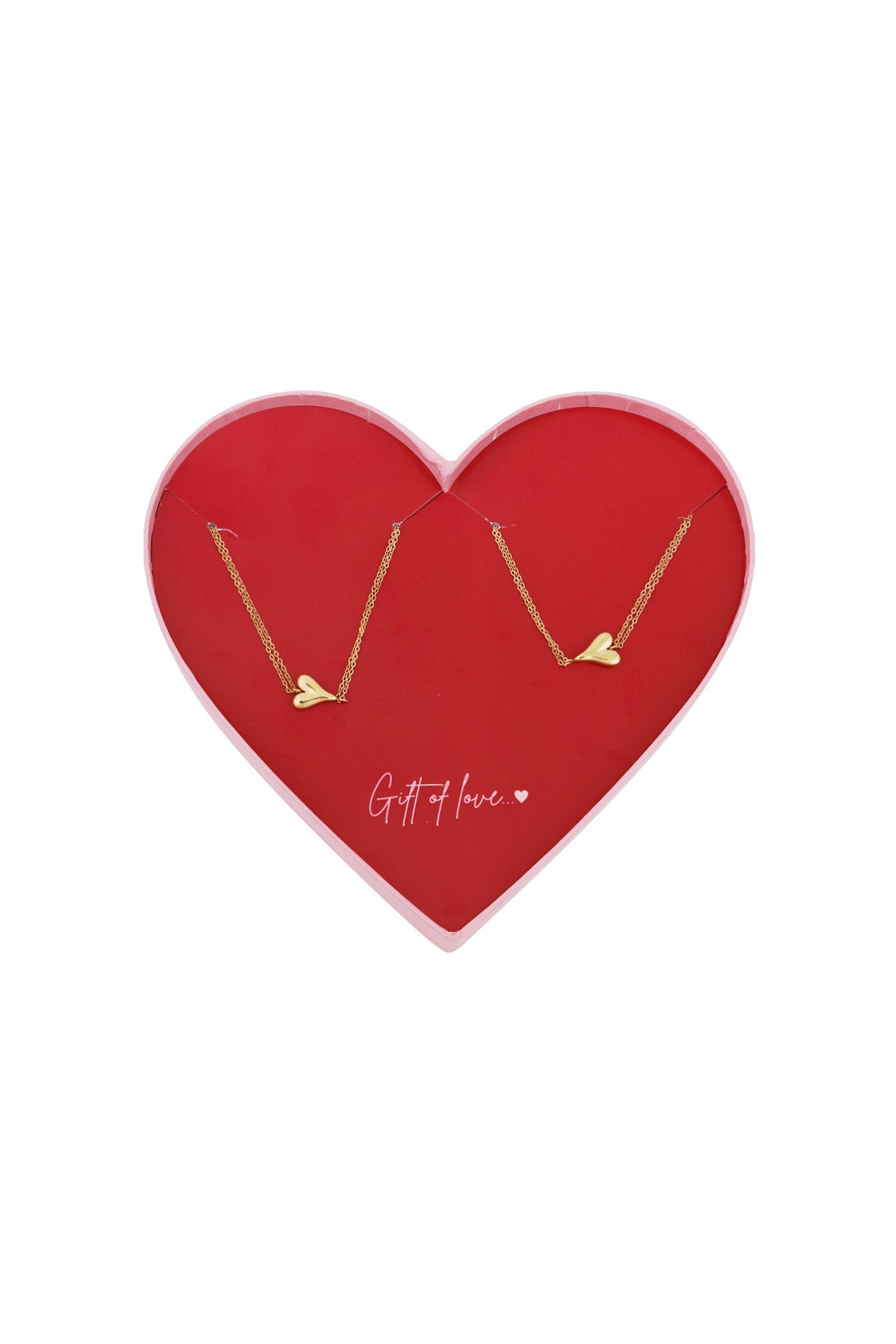 geschenk der liebe herzarmbänder aus edelstahl - goldfarben