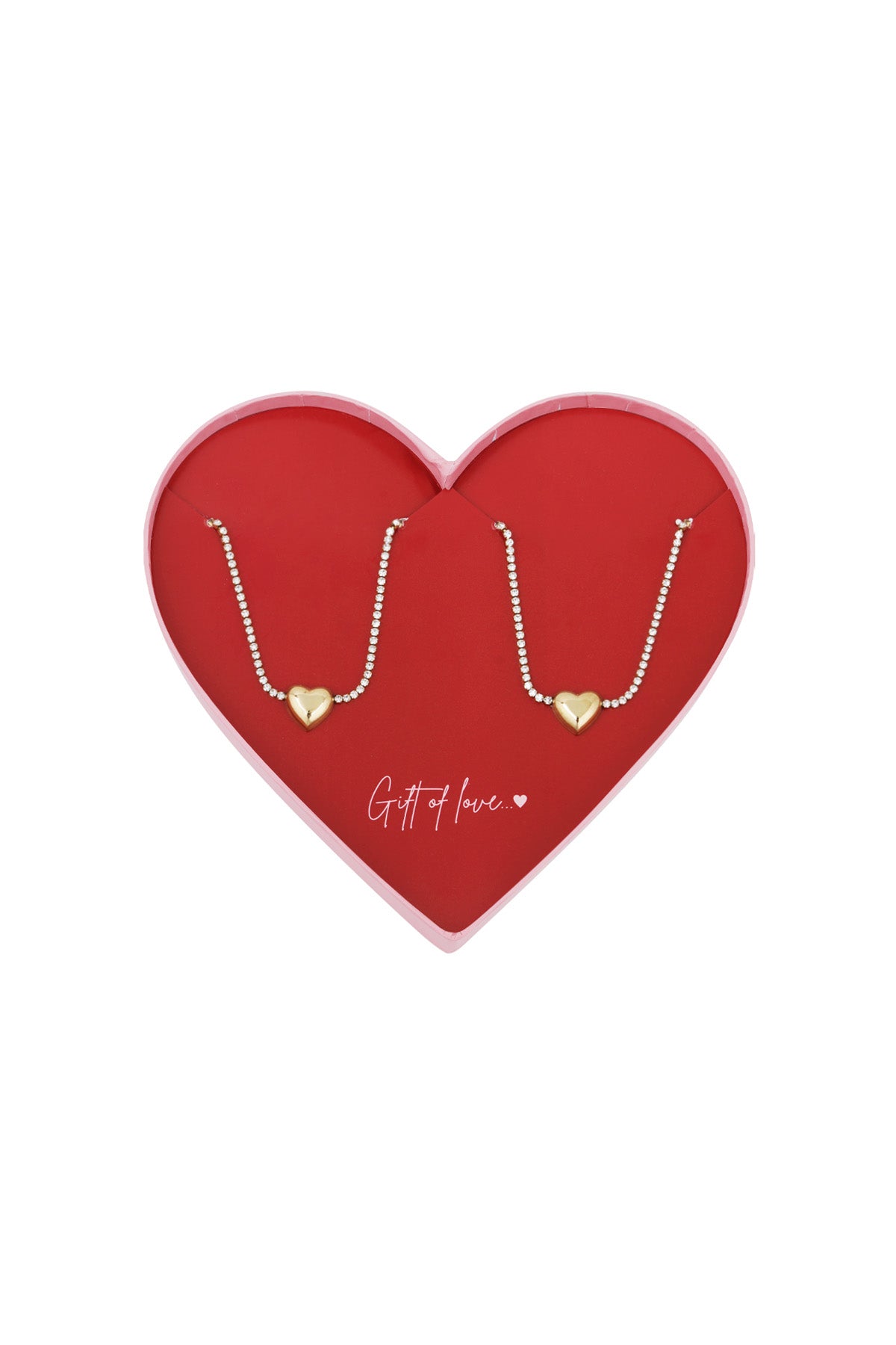 geschenk der liebe herzarmband aus edelstahl - goldfarben