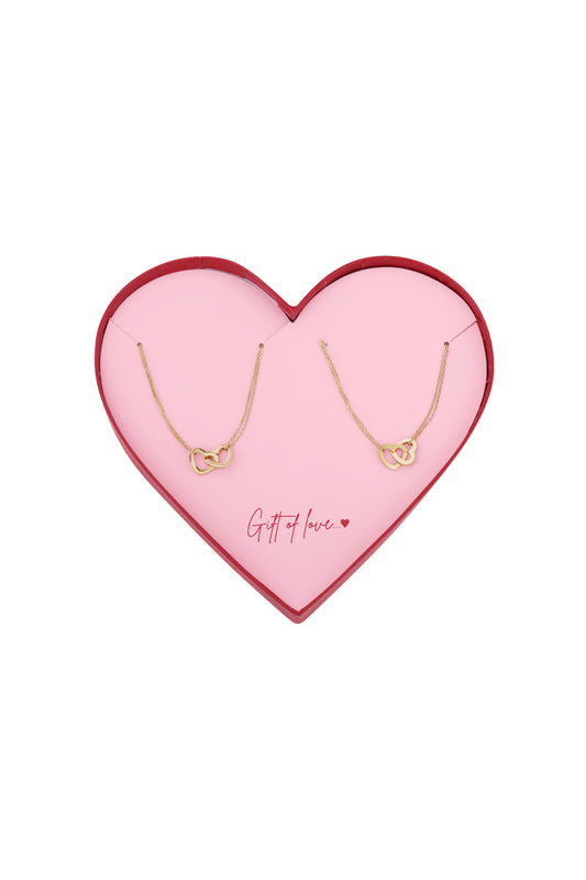 Geschenk der Liebe Edelstahlarmbänder - Goldfarben