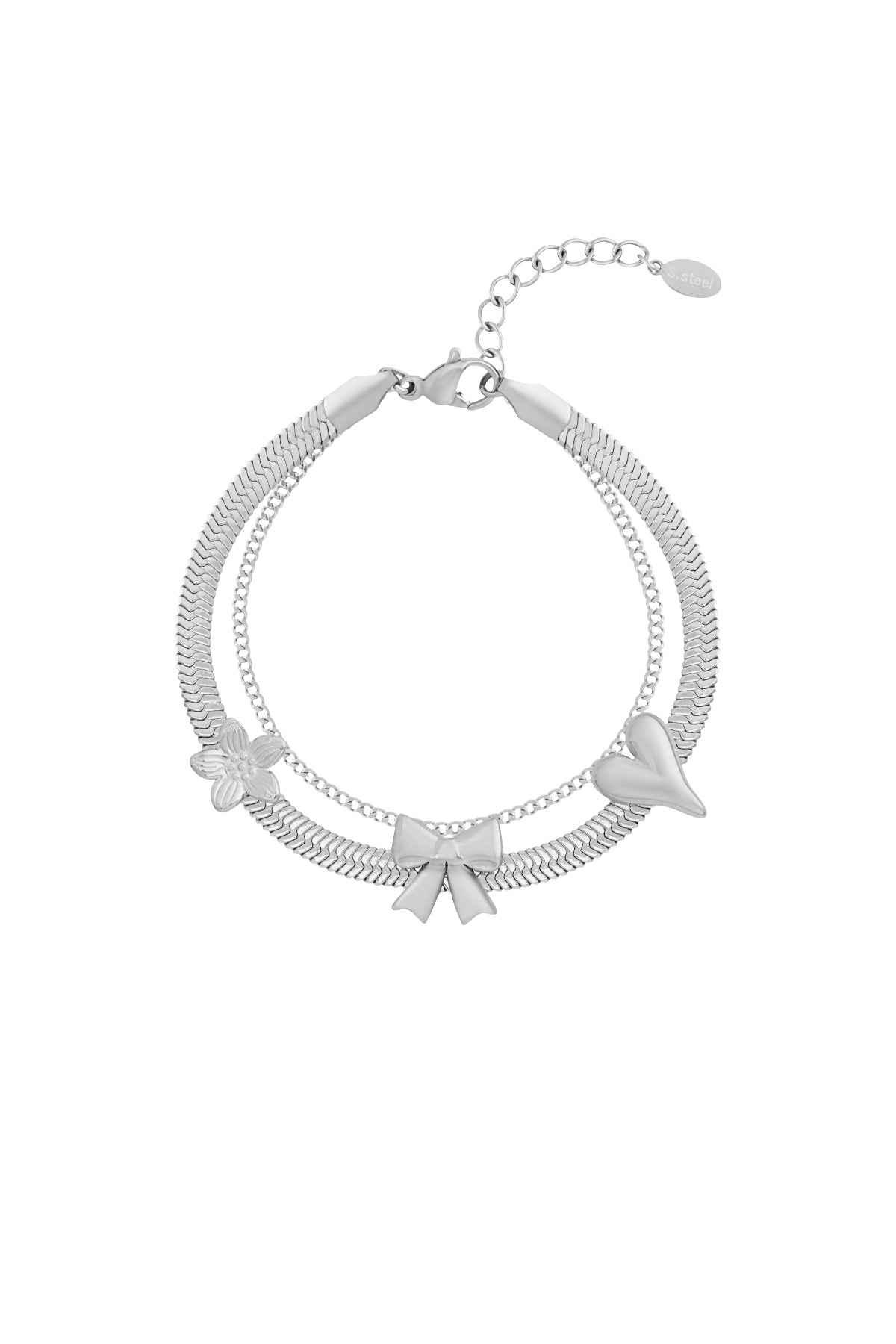 sommerliebe-armband - silberfarben