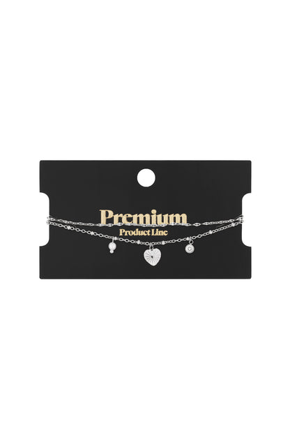 Love Love Love Armband - Silberfarben