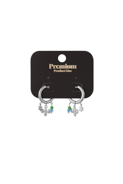 Damen Ohrringe Bienen Charm 14K | Vergoldet | Gold & Silber