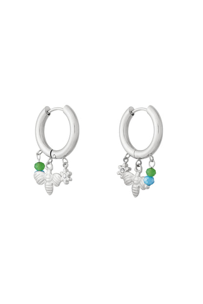Damen Ohrringe Bienen Charm 14K | Vergoldet | Gold & Silber