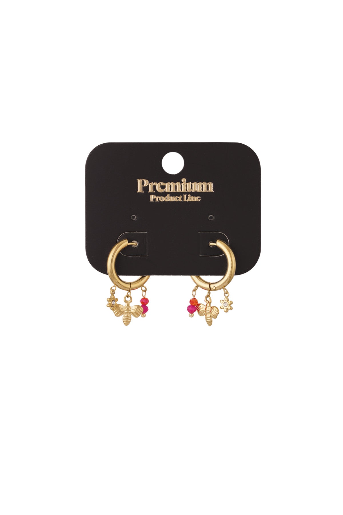Damen Ohrringe Bienen Charm 14K | Vergoldet | Gold & Silber