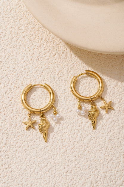 Damen Ohrringe Meeresleben Marine | Edelstahl | Gold & Silber