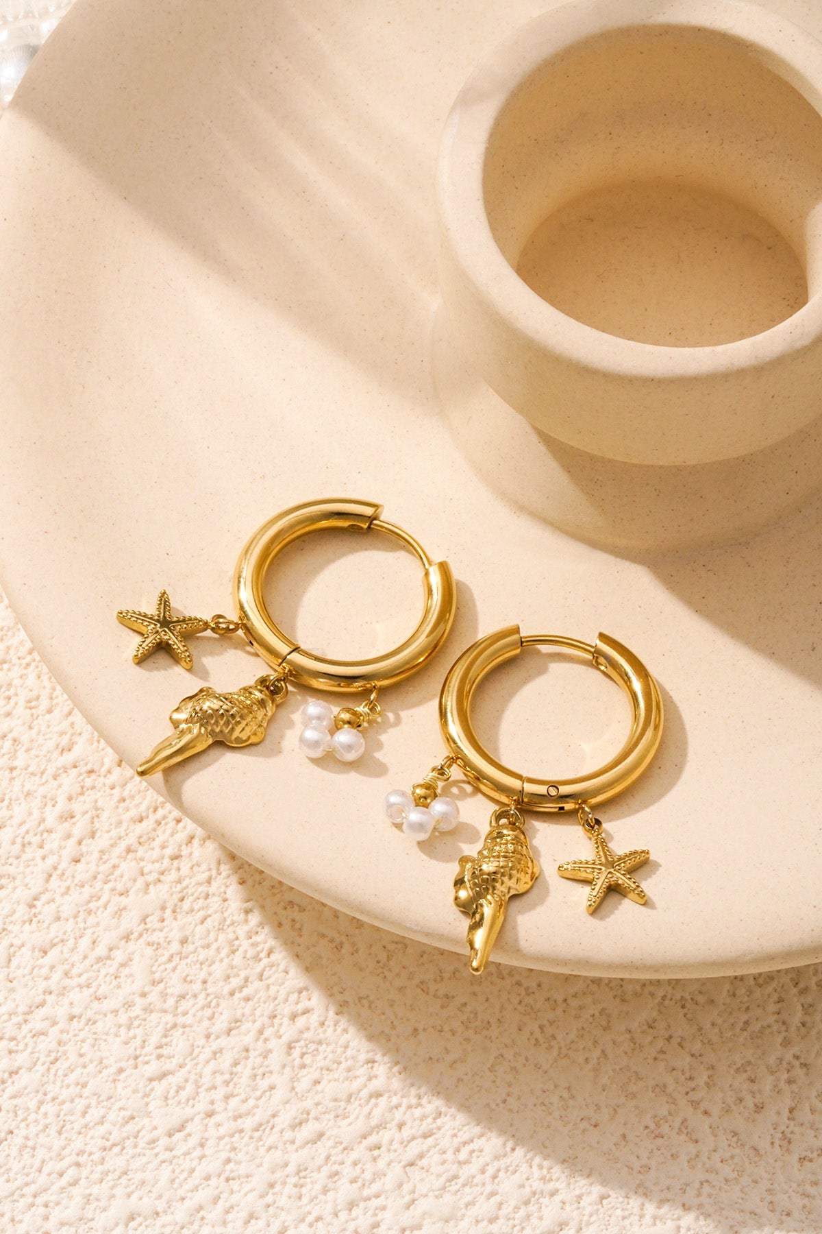 damen ohrringe meeresleben marine | edelstahl | gold & silber