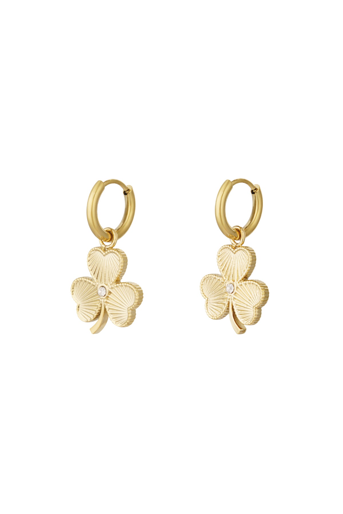 Damen Ohrringe Kleeblatt Vierblättrig | Edelstahl 304S | Gold & Silber