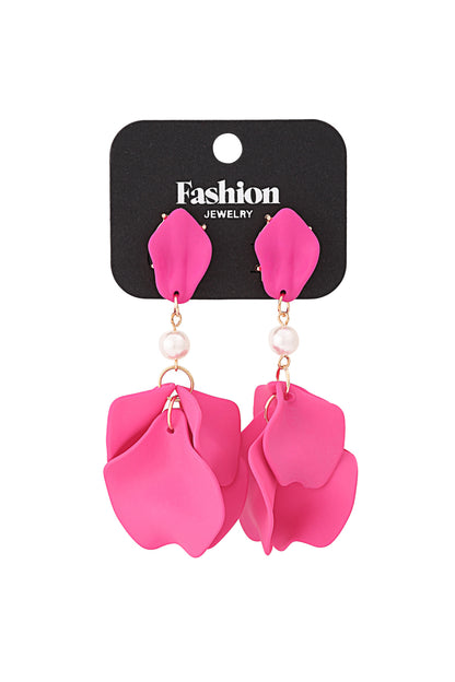 Damen Ohrringe Fuchsia Haze | Edelstahl | Orange & Flieder