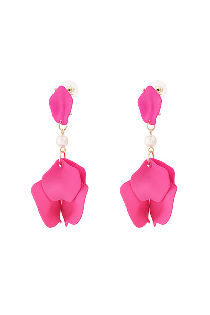 Damen Ohrringe Fuchsia Haze | Edelstahl | Orange & Flieder
