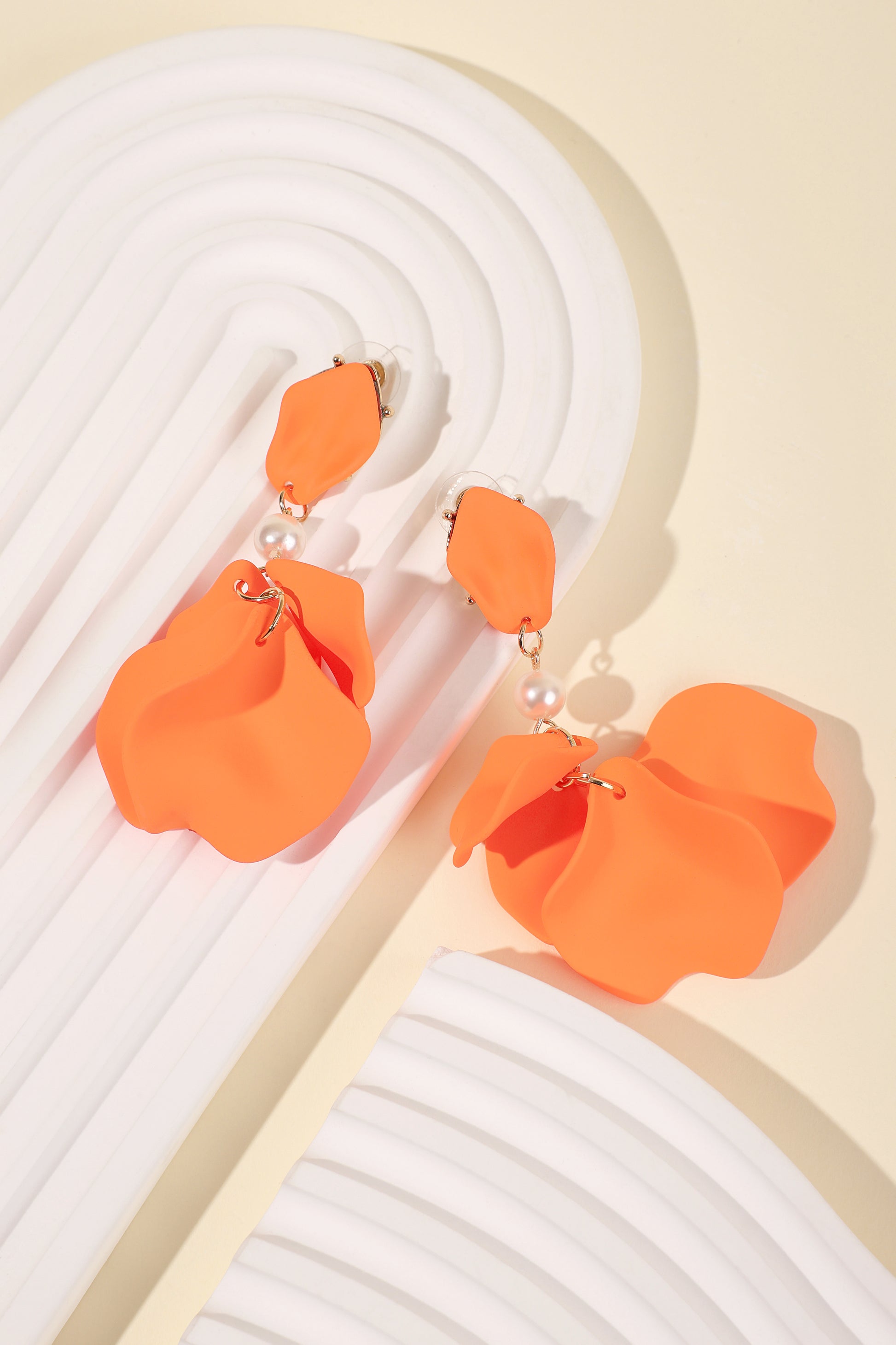 Damen Ohrringe Fuchsia Haze | Edelstahl | Orange & Flieder