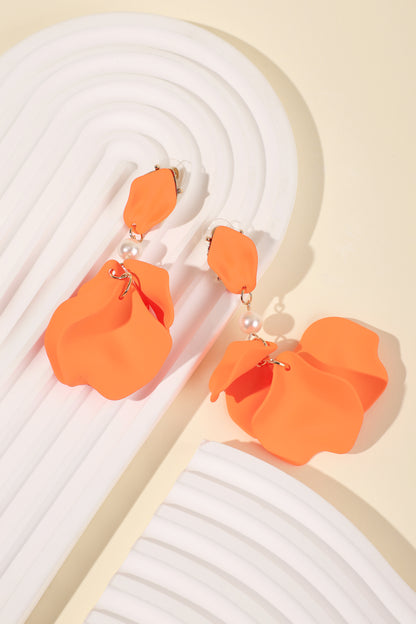 Damen Ohrringe Fuchsia Haze | Edelstahl | Orange & Flieder