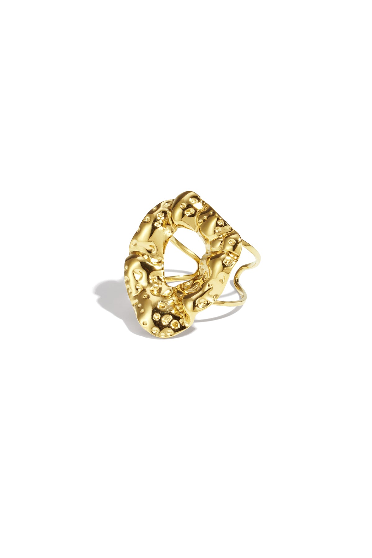 damen ring unregelmässig minimal luxus | edelstahl | goldfarbe