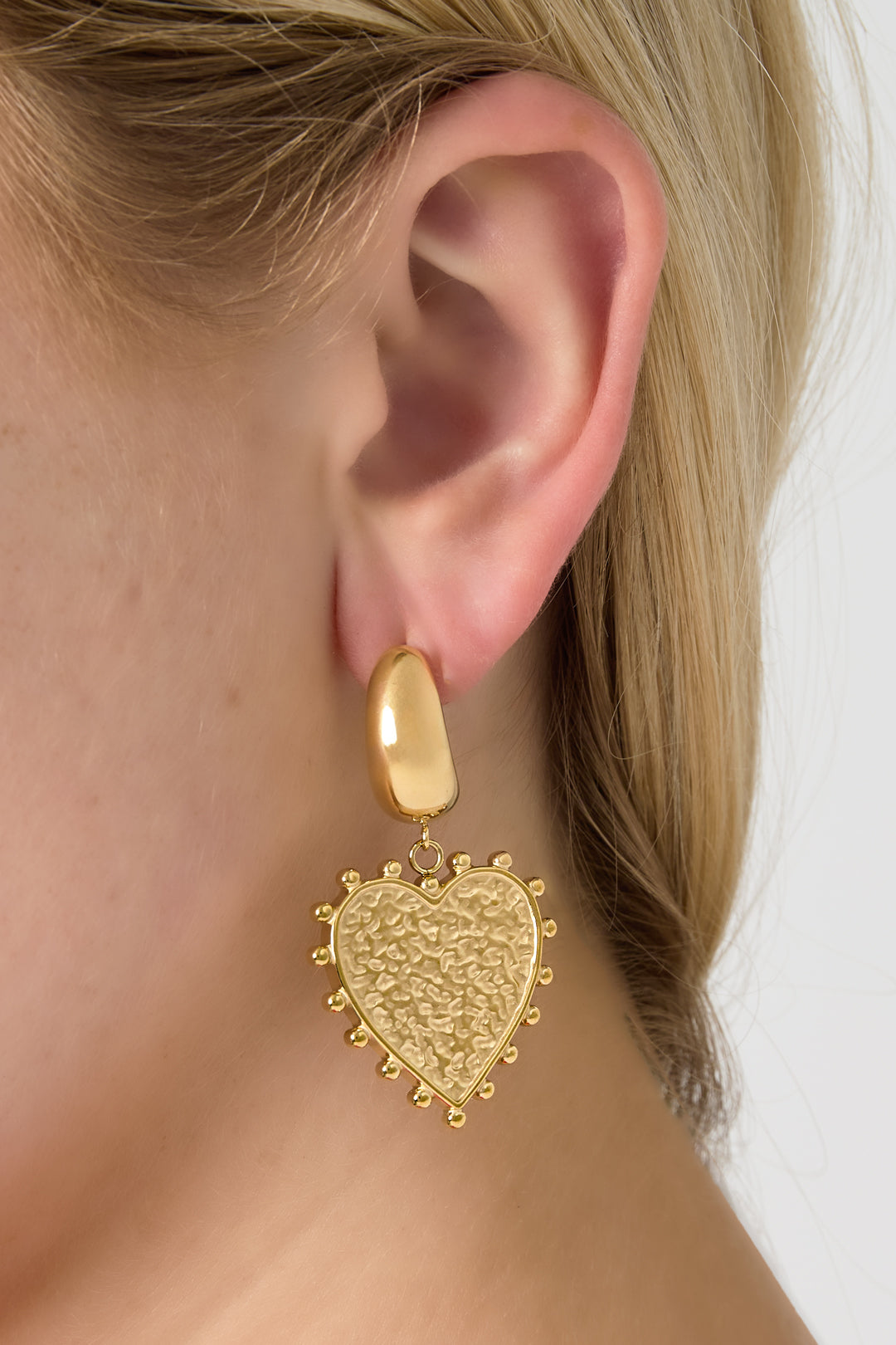 Damen Ohrringe Herz Big Love | Edelstahl | Goldfarbe & Silberfarbe