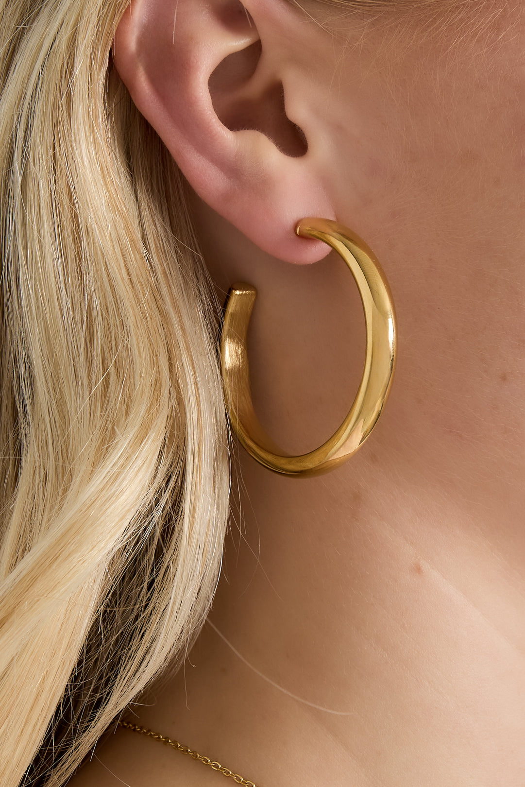 damen creolen 14k vergoldet | edelstahl | goldfarbe