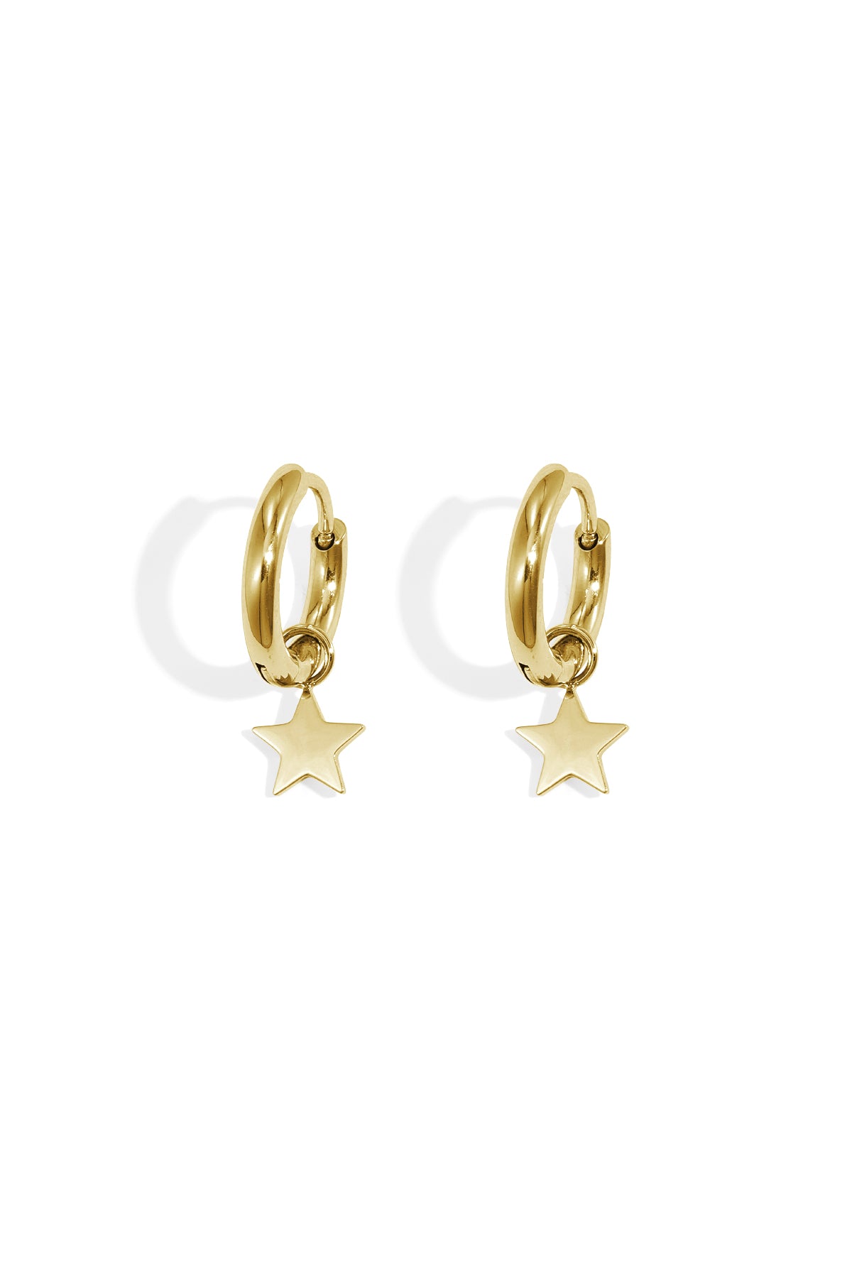 damen ohrringe stern elegant | edelstahl | gold & silber