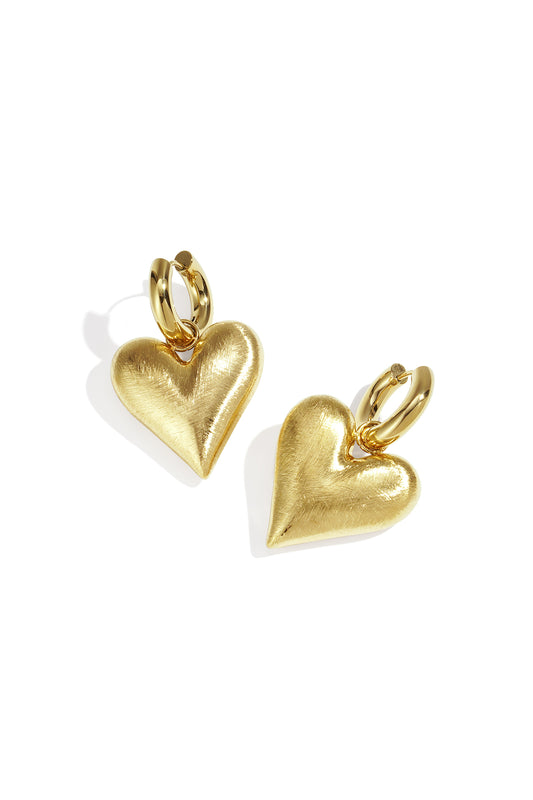 Damen Ohrhänger Herz-Tropfen | Edelstahl | Gold & Silber