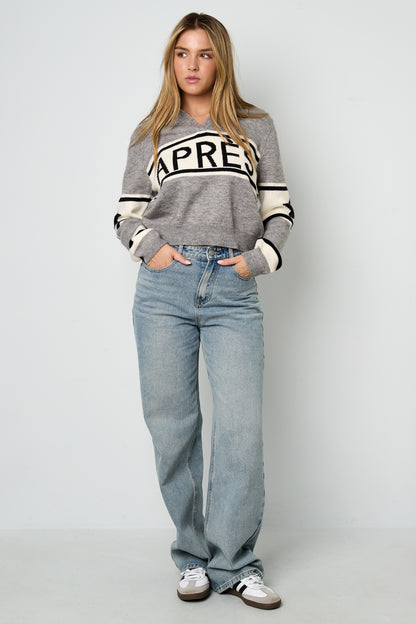 Damen Pullover Après Buchstaben | Polyester | Mehrfarbig
