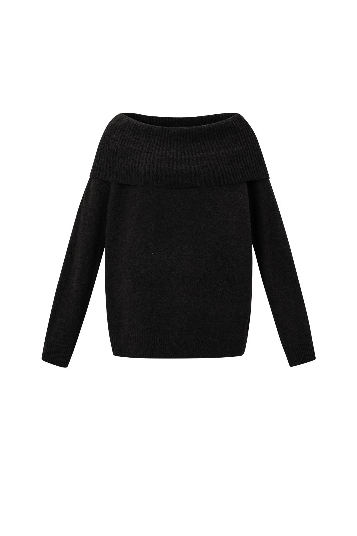 damen pullover off-shoulder einfarbig | polyester | mehrfarbig