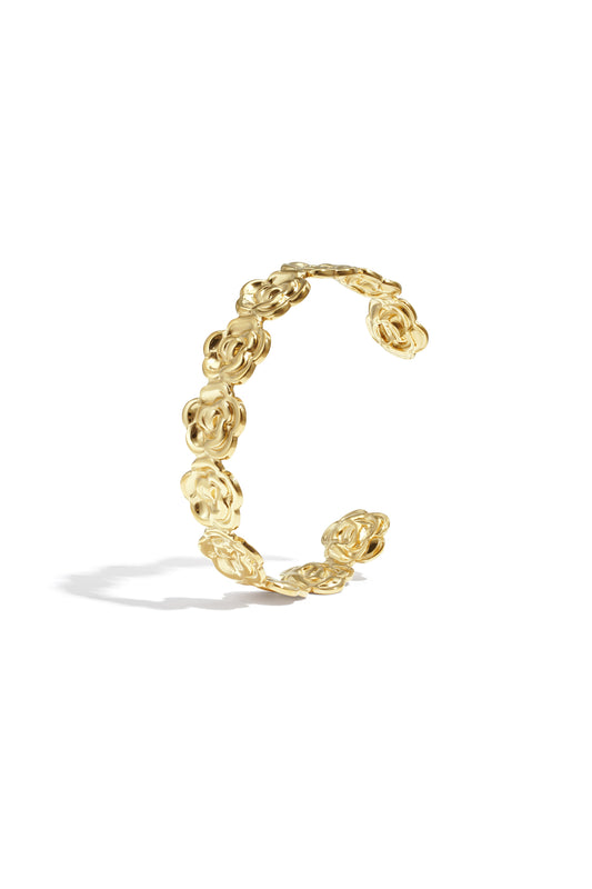 Edelstahl Manschette Armbänder Blume Casual Täglich Einfache Serie frauen schmuck