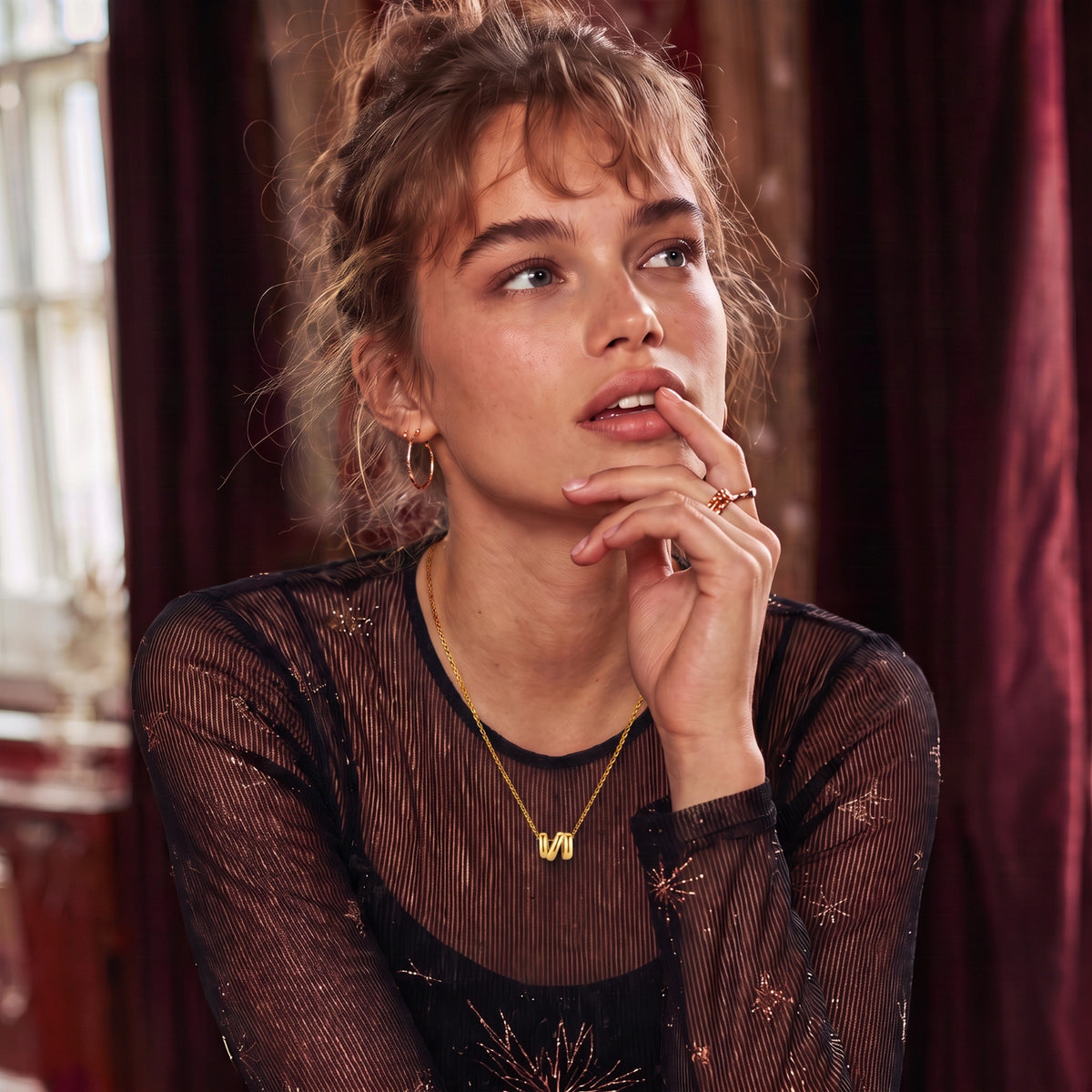 nora halskette – vergoldetes 925er silber