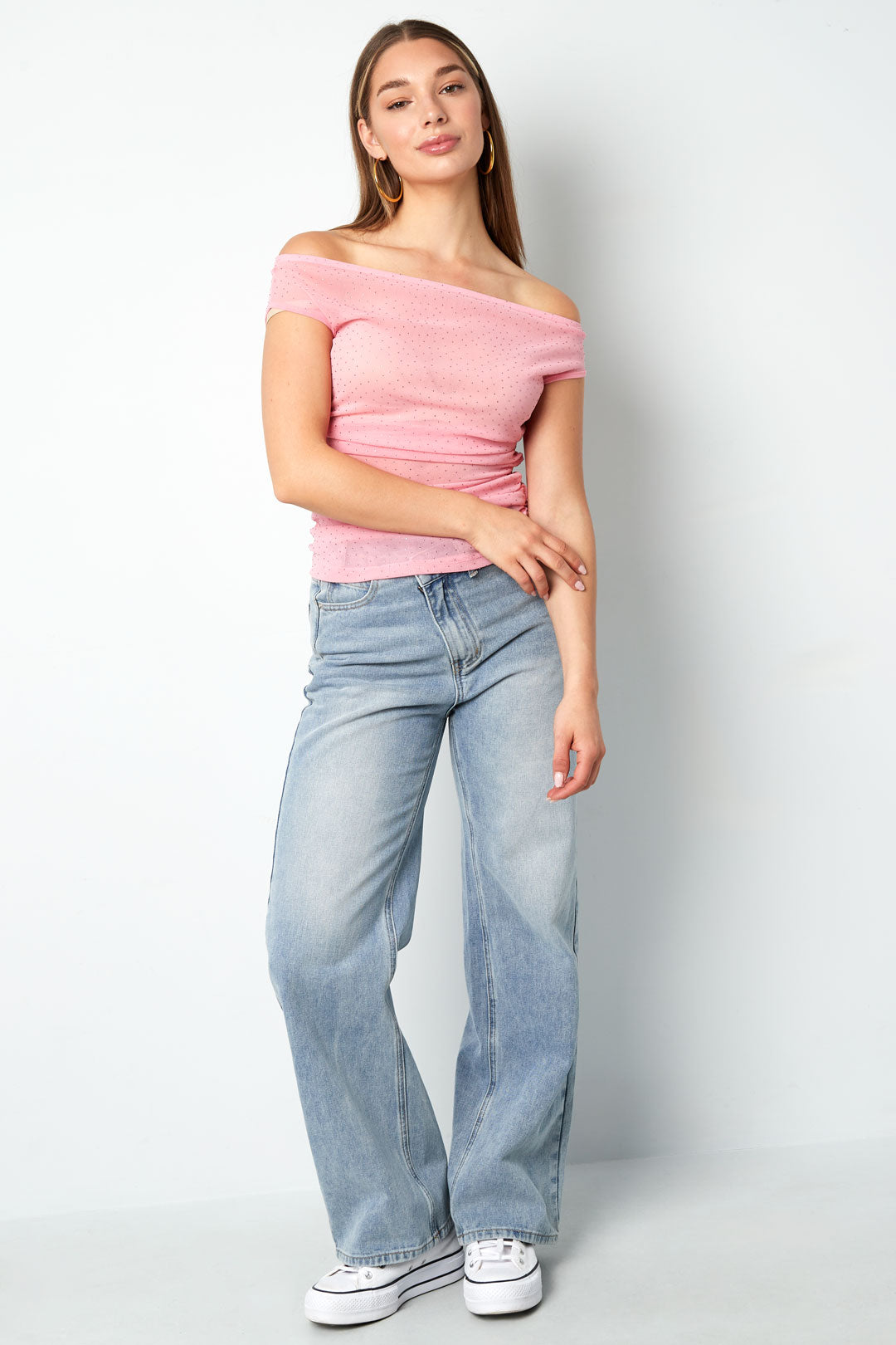 Damen Top Durchsichtig Ärmellos | Polyester | Schwarz