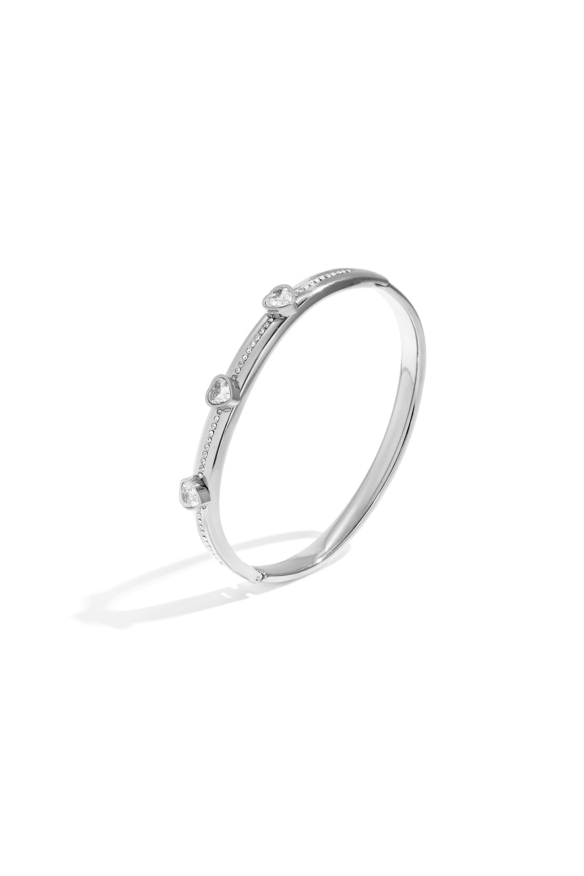 edelstahl armreifen herz casual täglich einfache serie frauen schmuck
