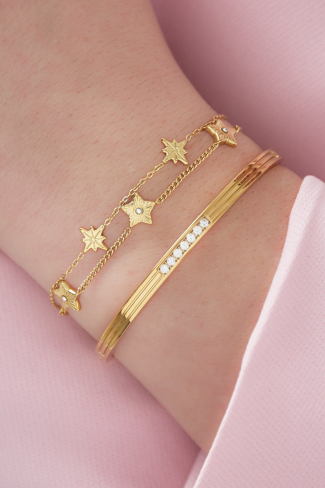 sternenarmband - goldfarben