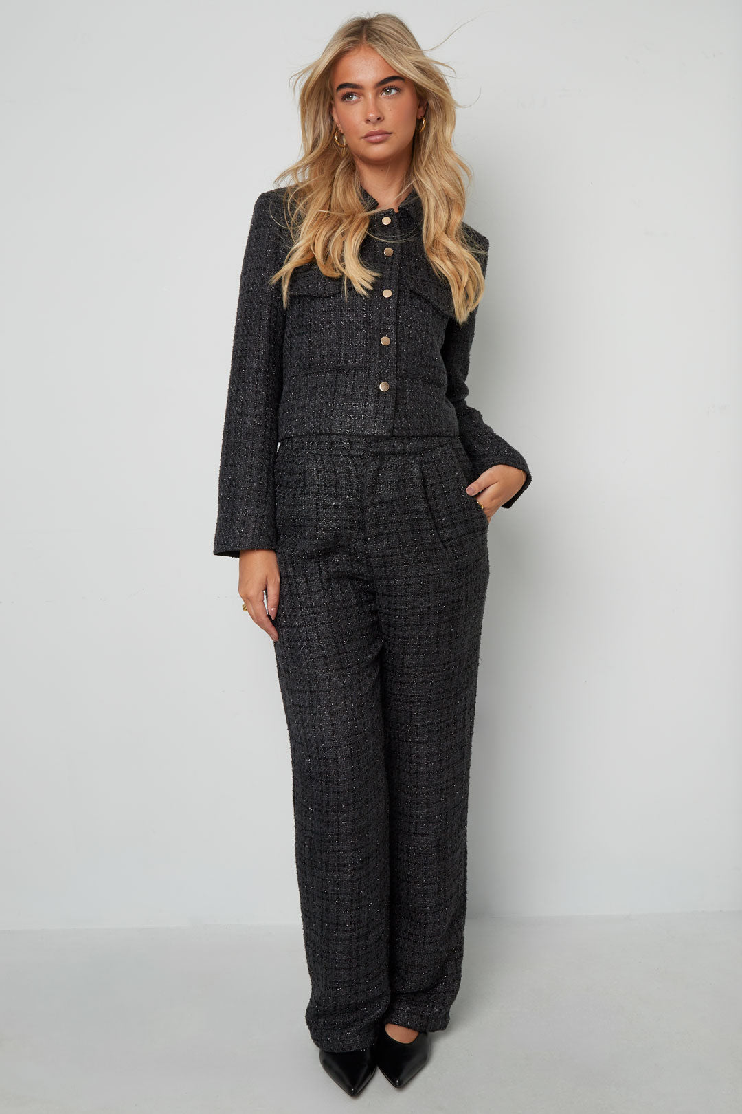 Damen Hose Karomuster | Polyester | Mehrfarbig