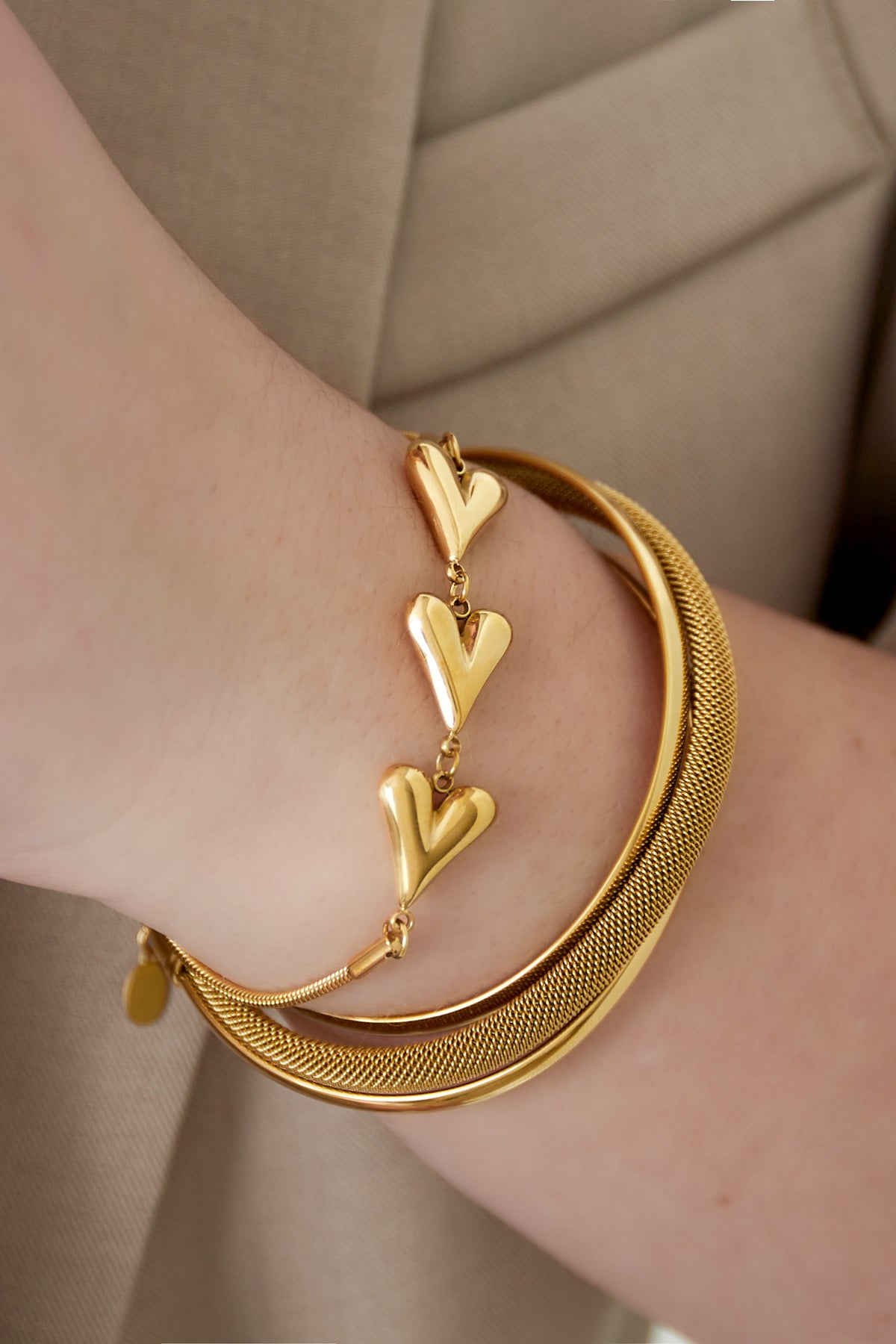 Cooles Chick-Armband - Goldfarben