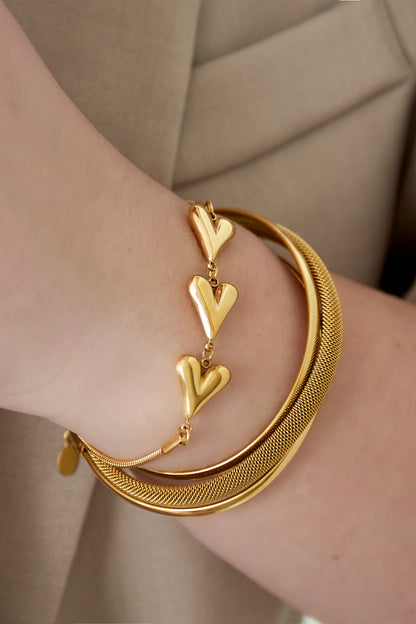 Cooles Chick-Armband - Goldfarben