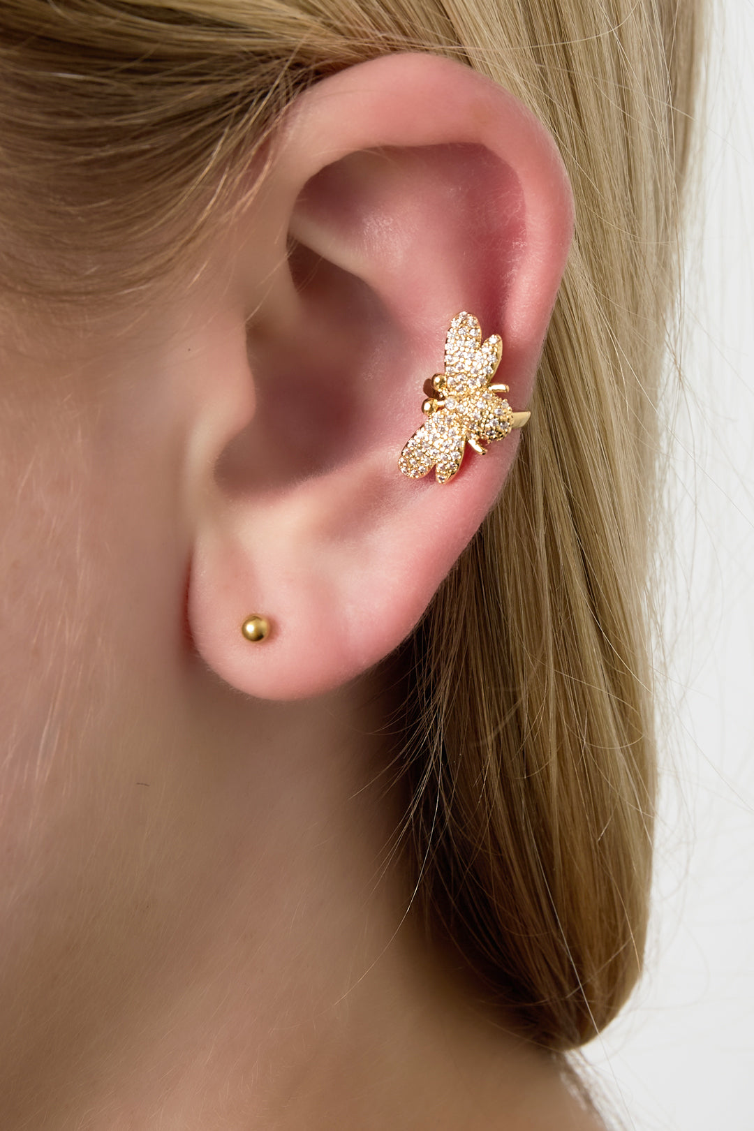 Damen Ohrmanschette Tiermotiv Zirkon | Kupfer | Gold & Silber