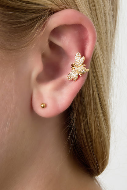Damen Ohrmanschette Tiermotiv Zirkon | Kupfer | Gold & Silber