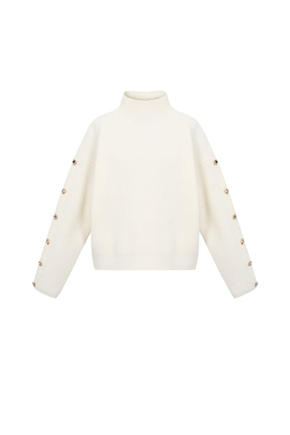Damen Rollkragenpullover Glamourös | Polyester | Mehrfarbig