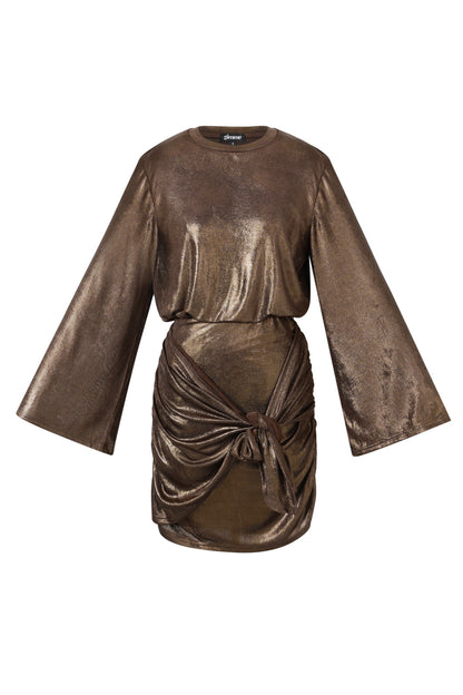 Damen Minikleid Bindung Elegant | Polyester | Mehrfarbig
