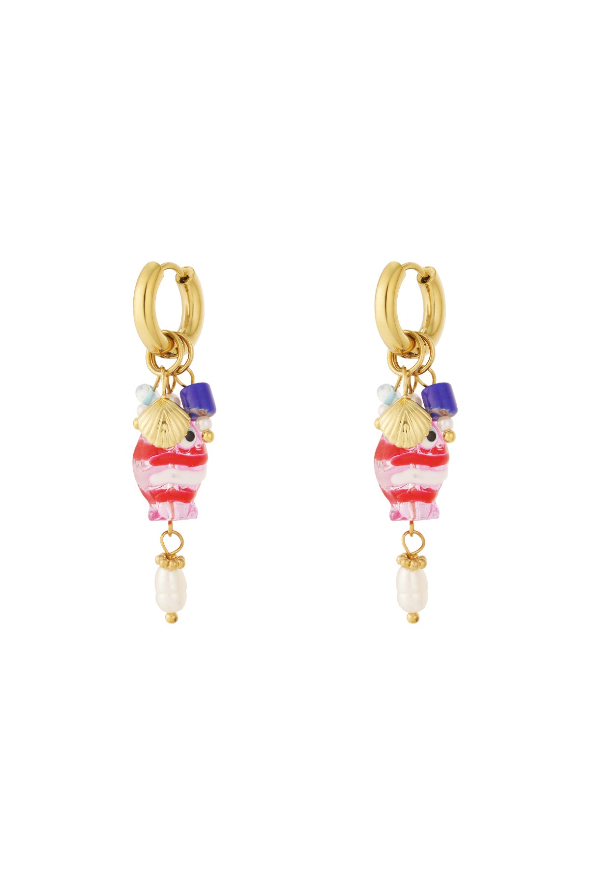 damen ohrringe seaside delight | edelstahl | rosa