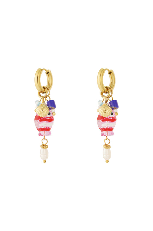 Damen Ohrringe Seaside Delight | Edelstahl | Rosa