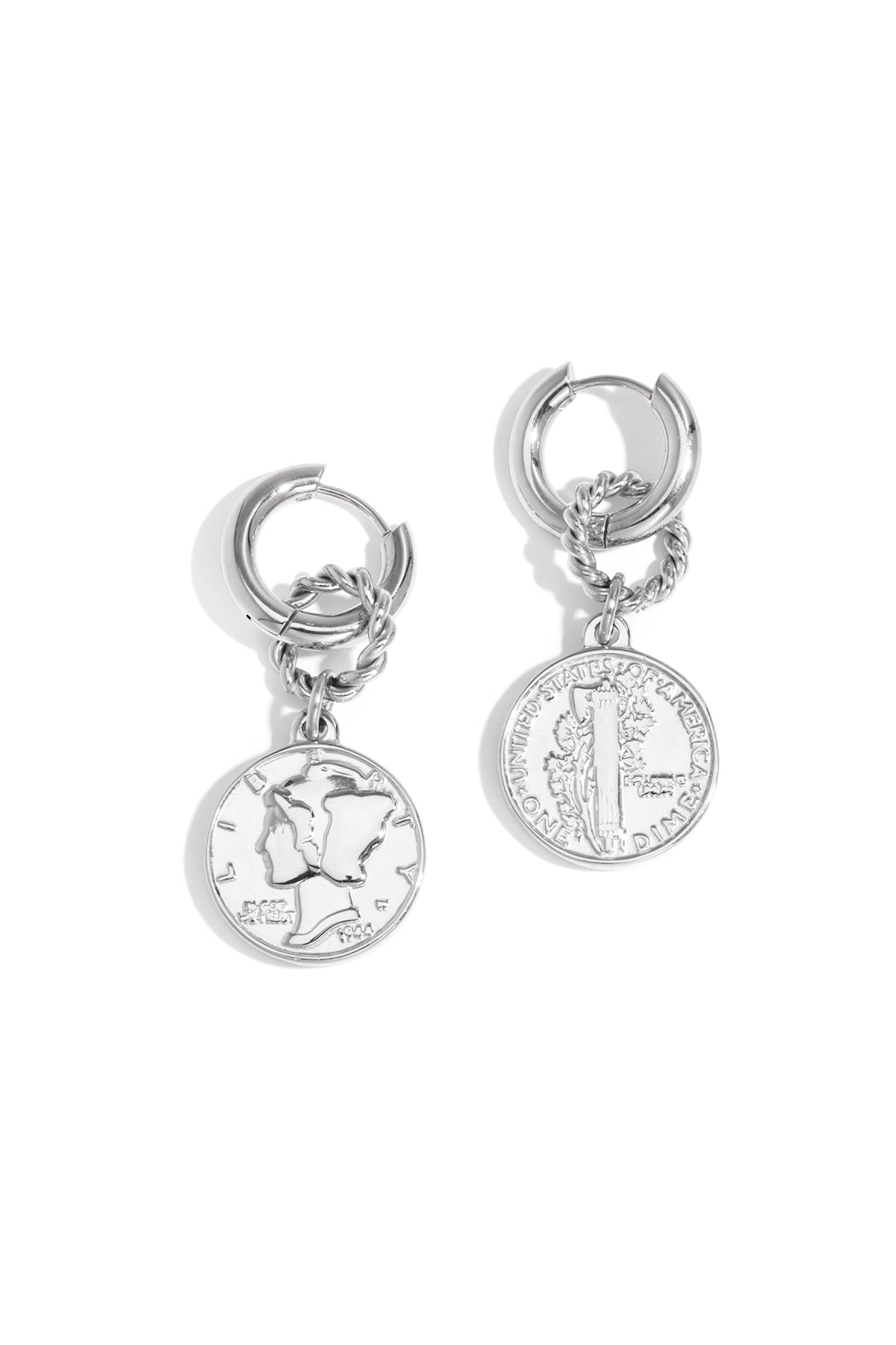 damen ohrhänger figur-tropfen | edelstahl 304s | gold & silber