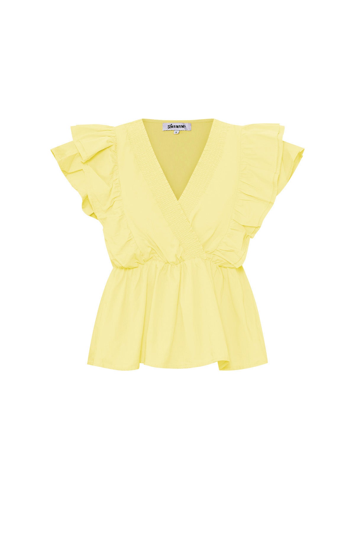damen bluse ärmellos rüschen | polyester | mehrfarbig