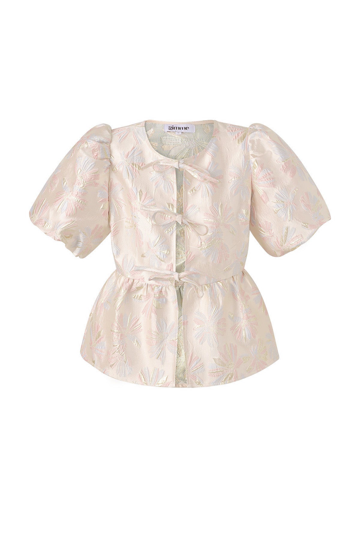 damen top blütenmuster elegant | polyester | sekt