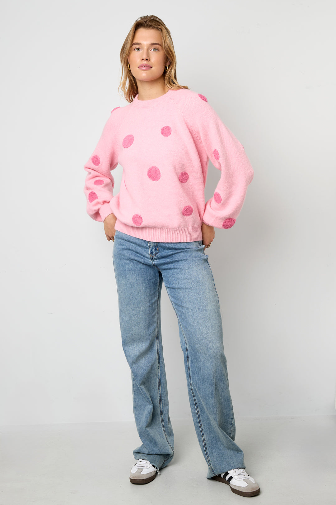 Damen Pullover Gepunktet Luxus | Polyester | Mehrfarbig