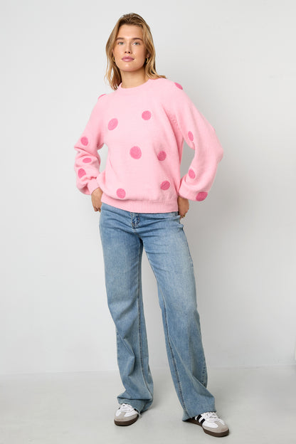 Damen Pullover Gepunktet Luxus | Polyester | Mehrfarbig