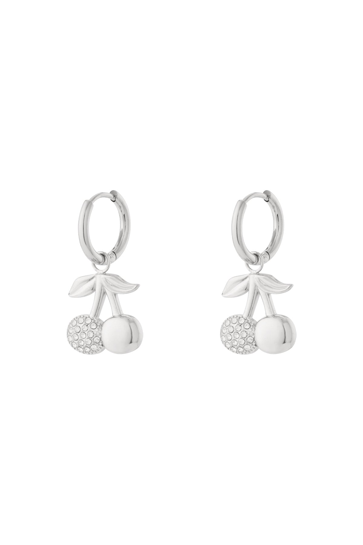 Damen Ohrringe Kirsch-Strass | Edelstahl | Goldfarbe